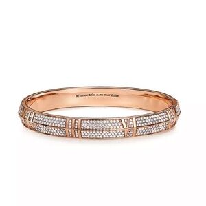 Tiffany X Closed Wide Hinged Diamond Bangle ✨ NEW